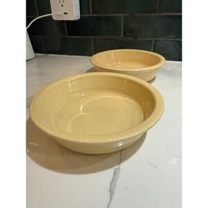 Fiestaware by Homer Laughlin Salad Soup Cereal Bowl 7" Ivory Set of 2 FIESTA